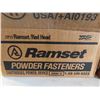 Image 2 : Ramset Powder Fasteners  3D60 - 2 Almost Complete Cases - New 100 Per Box - 39 Total Boxes