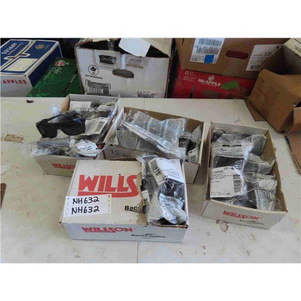 Many Willson Safety Glasses- Dark Lenses- Great fot Sunglasses