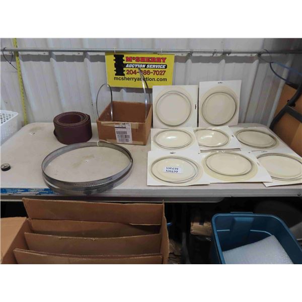 Assorted New Band Saw Blades,  Belt Sander Sanding Paper