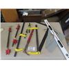 Image 1 : Assorted Clamps, Nail Puller, Starrett Level, 2 Squares