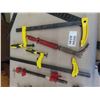 Image 3 : Assorted Clamps, Nail Puller, Starrett Level, 2 Squares