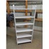 Image 1 : Painted Wood Open Bookshelf/ Display Shelf 10" x 24" x 57" 
