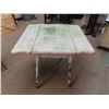 Image 4 : Antique Painted Drop Leaf Table - Fully Open 30" x 36" x 40"