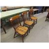 Image 2 : 3 Matching Oak Dining Chairs