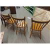 Image 4 : 3 Matching Wooden Chairs + Bonus Chair
