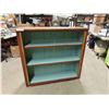 Image 1 : Rustic Open Bookcase with Painted Shelves 12" x 41" x 43.5" 