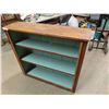 Image 2 : Rustic Open Bookcase with Painted Shelves 12" x 41" x 43.5" 
