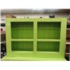 Image 3 : Large Painted Green 2 pc Step Back Display Shelving 24" x 67" x 84" - 