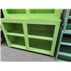 Image 4 : Large Painted Green 2 pc Step Back Display Shelving 24" x 67" x 84" - 