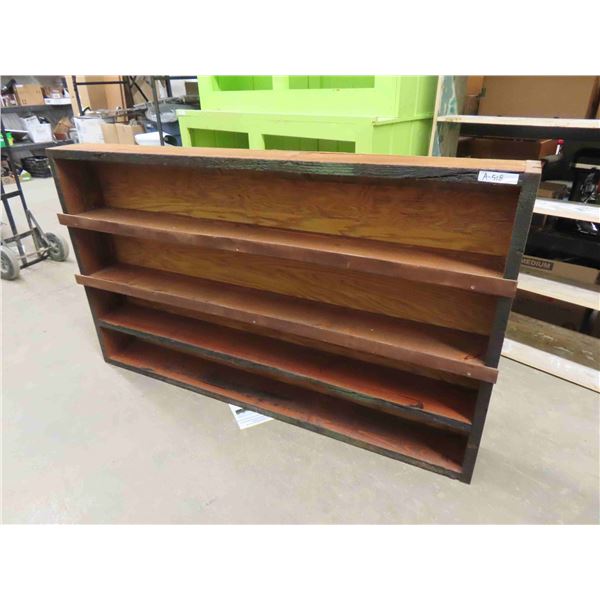 Very Heavy Well Made Solid Wood Display Store Shelf 8" x 41" x 70" 