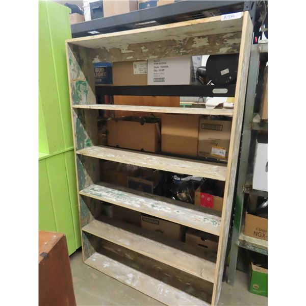 Primitive Wooden Open Shelving Unit …Needs Paint 10" x 48" x 75" 