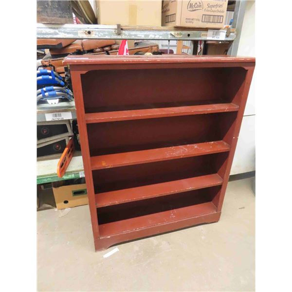 Painted Wood Open Face Book Case 9" x 40" x 49" 