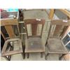 Image 2 : 3 Quarter Cut Oak Chairs - Good Bones - Need TLC
