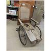 Image 1 : Antique Wood Wheel Chair - Great Look - Like in The Movie ' The Changeling' 