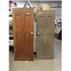 Image 1 : 2 Antique Interior Farm House Doors with Porcelain Knobs 29.5" x 77" +  