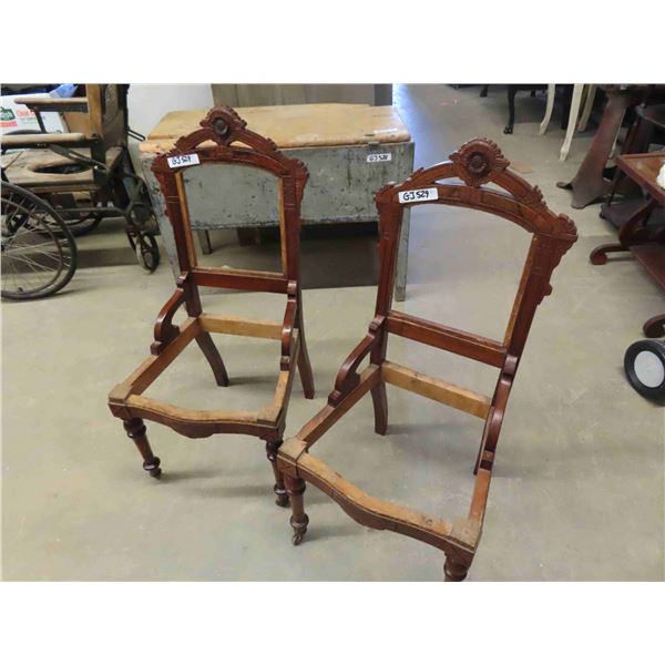 2 East Lake Chairs - Refinished + Ready For Upholstery