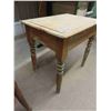 Image 3 : Small Pine Table 17" x 23" x 24" , Kitchen Chair with Wicker Seat