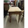Image 5 : Small Pine Table 17" x 23" x 24" , Kitchen Chair with Wicker Seat