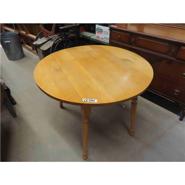 Maple Drop Leaf Table - 4 Leg, 40" Wide 30" Tall 