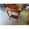 Image 1 : Nice Curved Leg Single Drawer + Shelf End Table 15" x 23" x 30" 