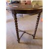 Image 2 : Barley Twist 1/2 Moon Table - Nice Detail - Could Use Refinishing 15" x 25" x 30" 