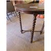 Image 3 : Barley Twist 1/2 Moon Table - Nice Detail - Could Use Refinishing 15" x 25" x 30" 