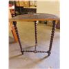 Image 4 : Barley Twist 1/2 Moon Table - Nice Detail - Could Use Refinishing 15" x 25" x 30" 