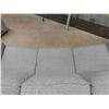 Image 5 : Very Nice Modern, Slightly Curved Cloth Couch - Grey 78" Wide , Clean Condition