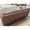 Image 3 : Comfy Leather Look Sofa - Dark Brown 84" Wide