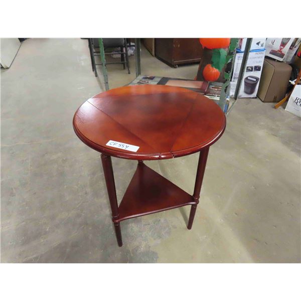 Triangle Shaped Drop Leaf Table - Top Spins to Lock 20" x 24" 