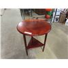 Image 1 : Triangle Shaped Drop Leaf Table - Top Spins to Lock 20" x 24" 
