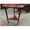 Image 3 : Triangle Shaped Drop Leaf Table - Top Spins to Lock 20" x 24" 