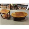 Image 1 : Matching Solid Wood Coffee Table 17" x 23" x 48" & End Table 19" x 22.5" x 25" 