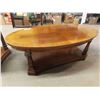 Image 2 : Matching Solid Wood Coffee Table 17" x 23" x 48" & End Table 19" x 22.5" x 25" 