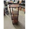 Image 3 : Interesting Wood 4 Tier Shelf with Drawer Stand 11.5" x 11.5" x 41" - Pennsylvania