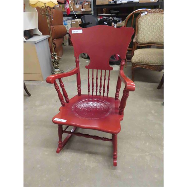 Painted Wood Rocking Chair - Plenty of Detail
