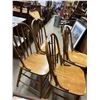 Image 3 : 4 Solid Wood Windsor Style Dining Side Chairs