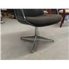 Image 2 : Steelcase Chrome Base Swivel Arm Chair with Upholstered Seat