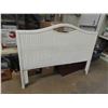 Image 1 : White Wicker Headboard 63" Wide 48" Tall