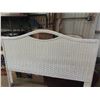 Image 4 : White Wicker Headboard 63" Wide 48" Tall