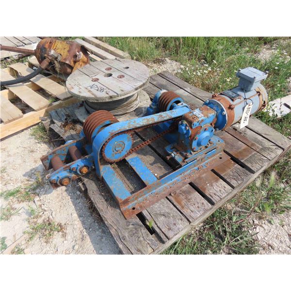 Very Heavy Duty Electric Winch with Cable 3/4 HP - Was Used to Pull Helicopter 