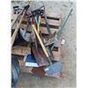 Image 4 : Pallet with Assorted Shovels, Scraper, Edger, Hoe