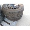 Image 5 : Pair of 4 Bolt Rims with Dynamo 185-65 R14 Winter Tires - Good Tread