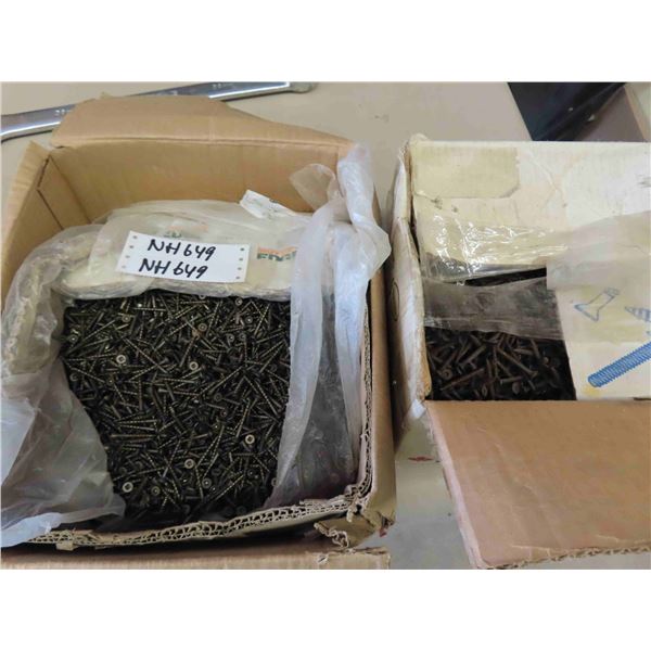 3 Boxes of Robertson Screws: 2 Boxes 1 1/2 + 1 Box 2" 