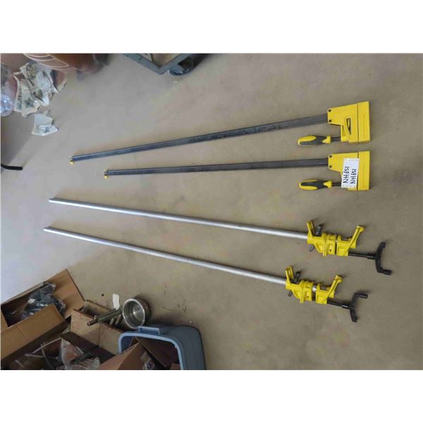 4 Large Stanley Clamps ; 55" , 66", (2) 74" 