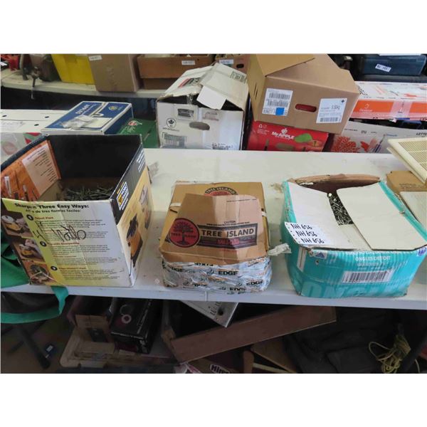 3 Boxes of Nails ; 4" Common, 1 1/2" Roofing Nails, 2" Twisted Nails