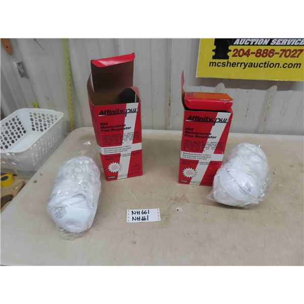 2 Boxes Affinity Plus N95 Respirator Masks