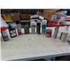 Image 1 : Assorted Auto Fluids ; Brake Cleaner, Engine Wear Fluid, Degreaser, Silicone Lube,