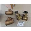 Image 1 : (2) #2 (200) Shut Off Valves + (2) #2 Brass Flow Valves