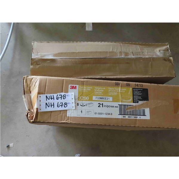 2 Boxes 3M Topline Speed Burnish Pads; (5) 20" + (5) 21" - New in Boxes